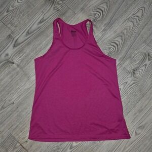 Dark Pink/Fuschia Nike Dri Fit Racerback Tank Top Regular Fit -Size Large